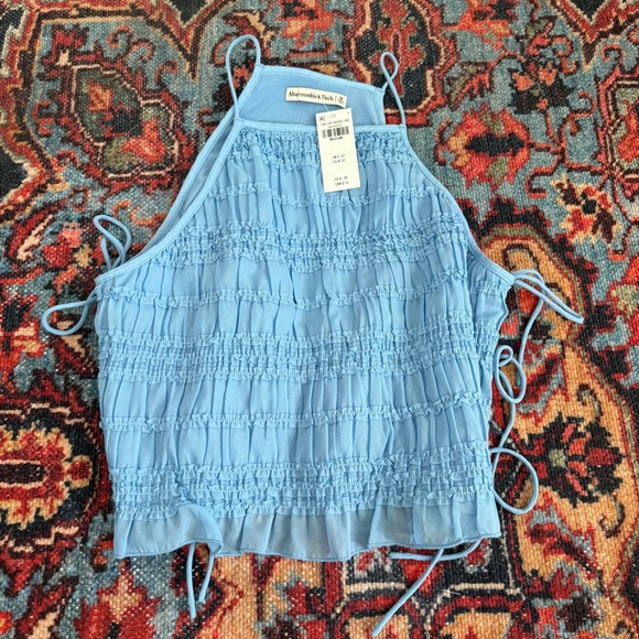 Abercrombie & Fitch Tops - Abercrombie & Fitch Light Blue Smocked Tank Top